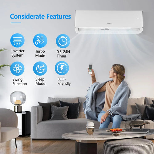 16500BTU Wifi Enabled Mini Split Air Conditioner & Heater E738794
