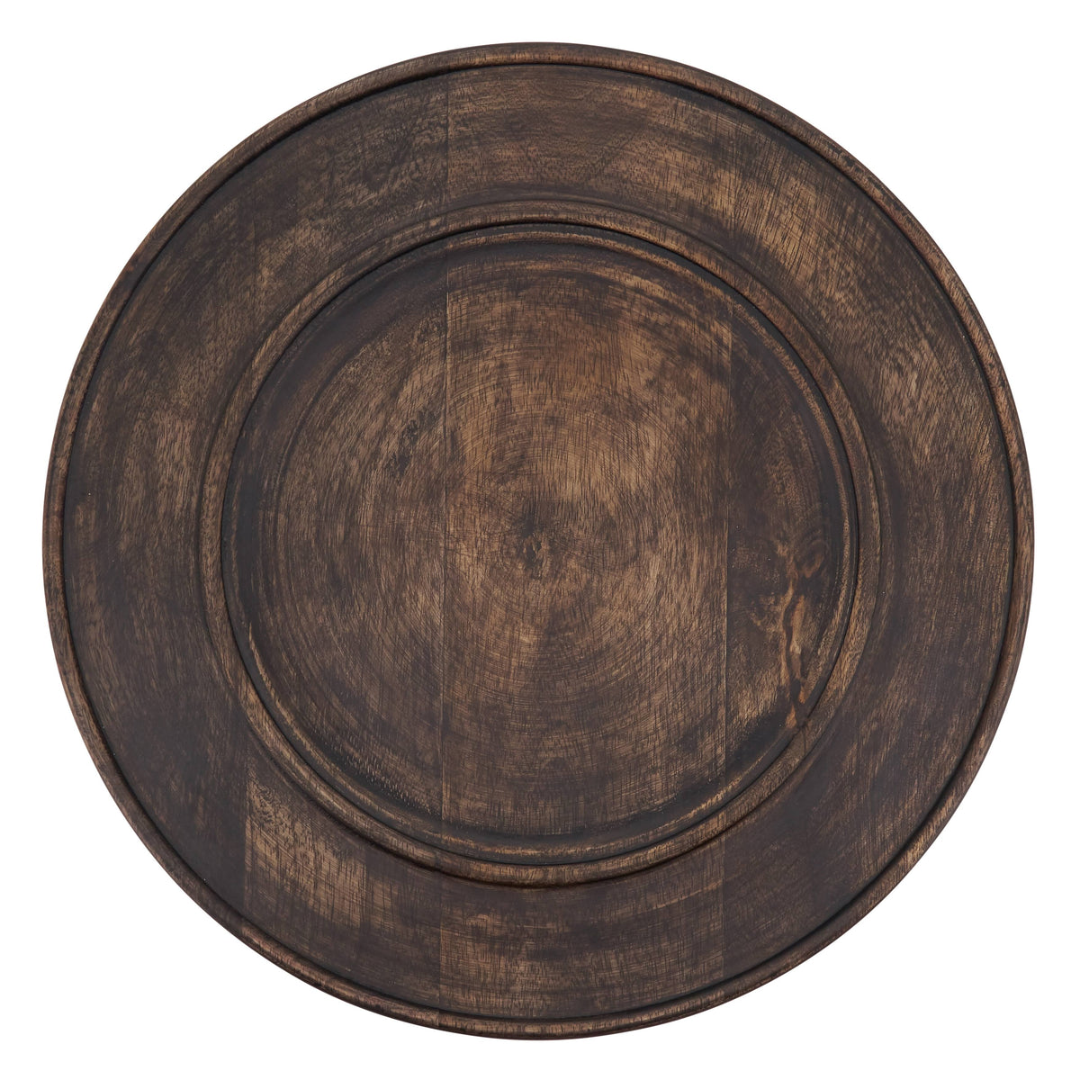 Charger Plates with Dark Wood Design - Set of 4 O261