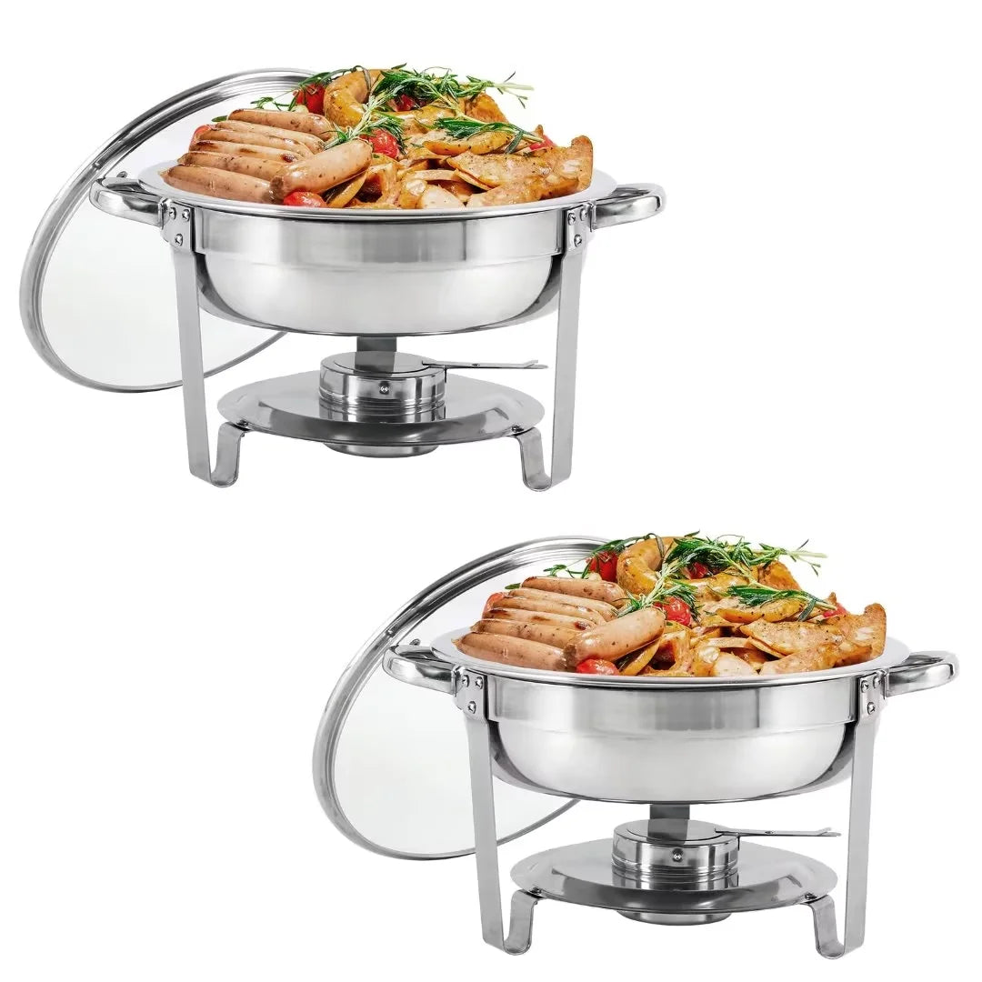 2 Pack Stainless Steel Chafing Dish Buffet Set R895981