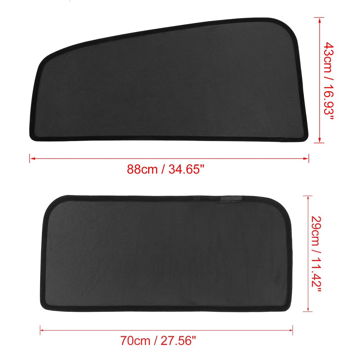 4 Pcs Black Glass Shade Cover Sun Shade Net X7329