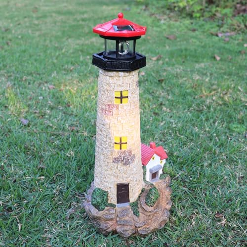 17.1" Solar Lighthouse with Rotating Beacon T493