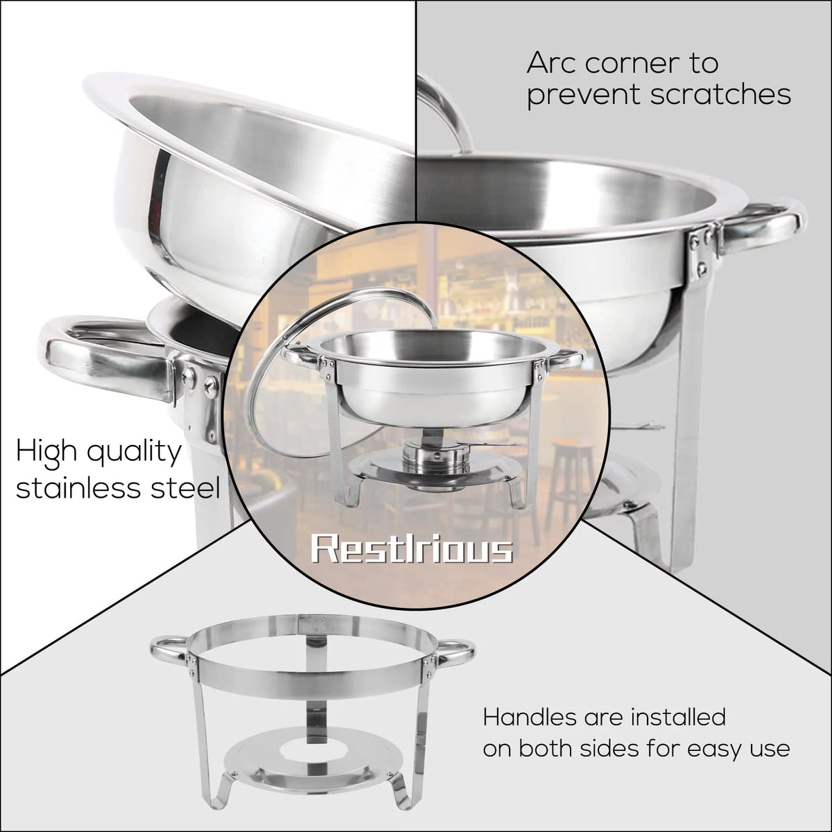 2 Pack Stainless Steel Chafing Dish Buffet Set R895981