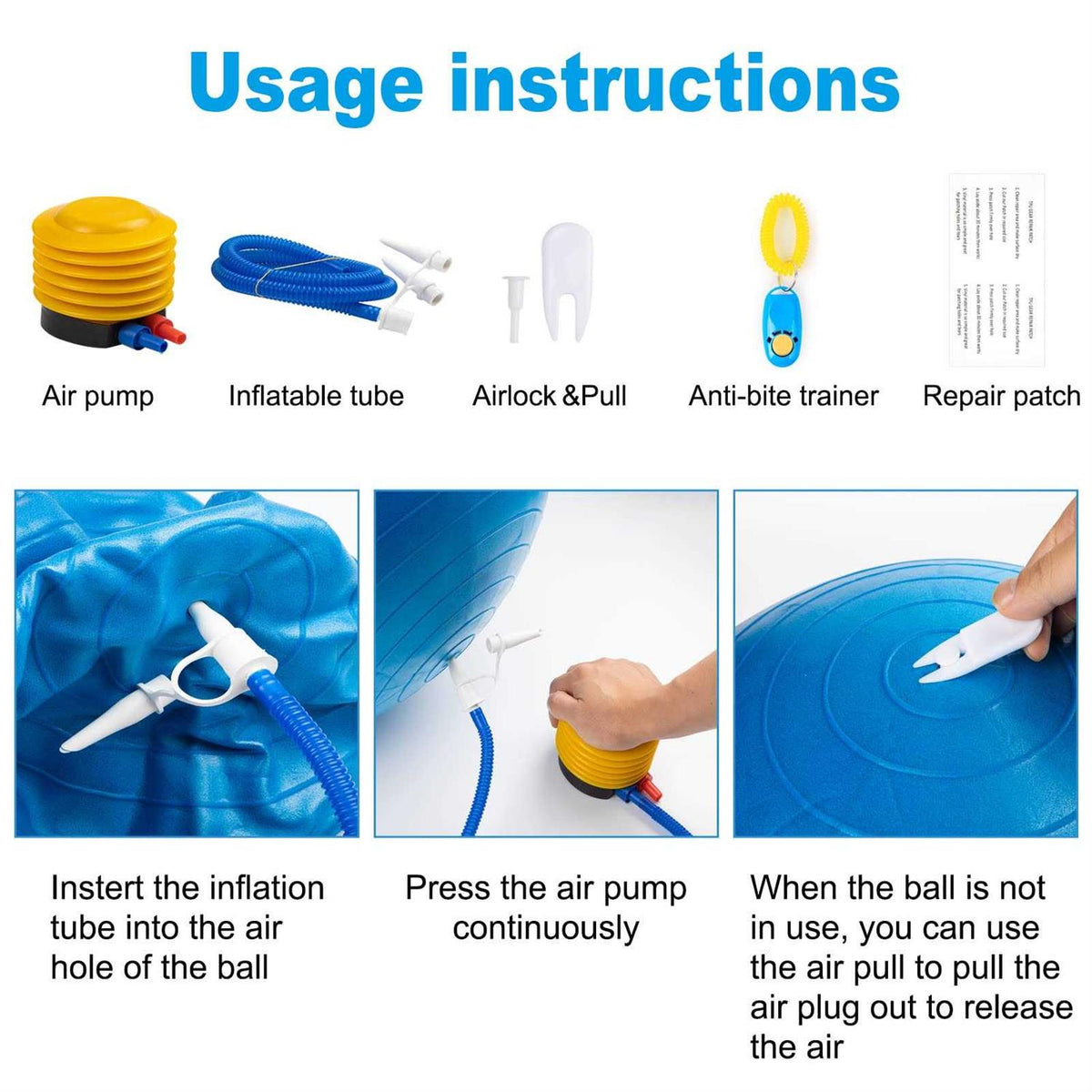 30 Inch Anti-Burst Horse Herding Ball with Pump P10973