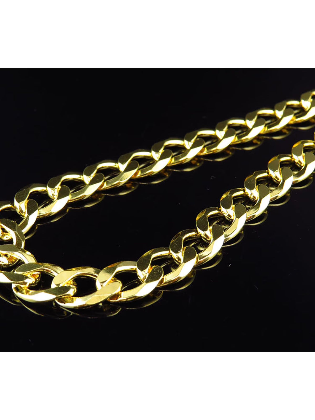 Yellow Gold Finished Curb Cuban Link 10MM Chain Necklace 18"-28" G541561