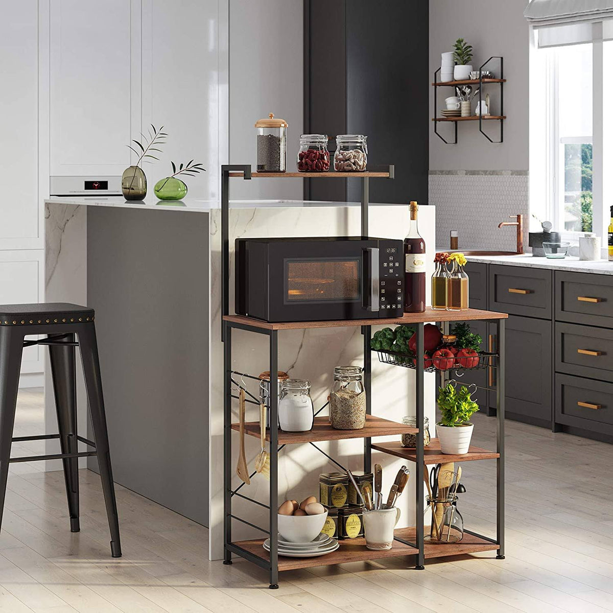 Wire Basket Baker’S Rack K1859