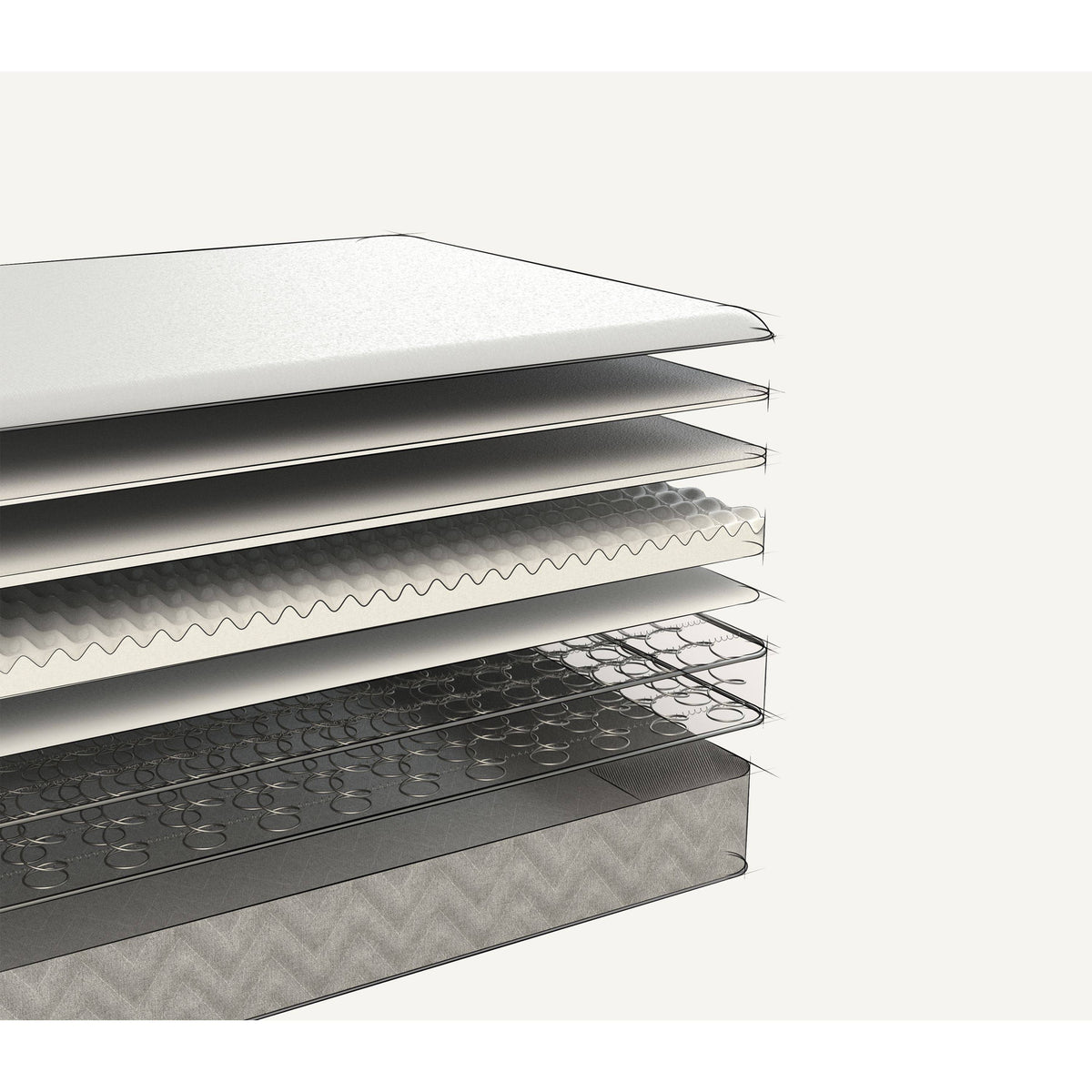 Twin Bunk Mattress White X436