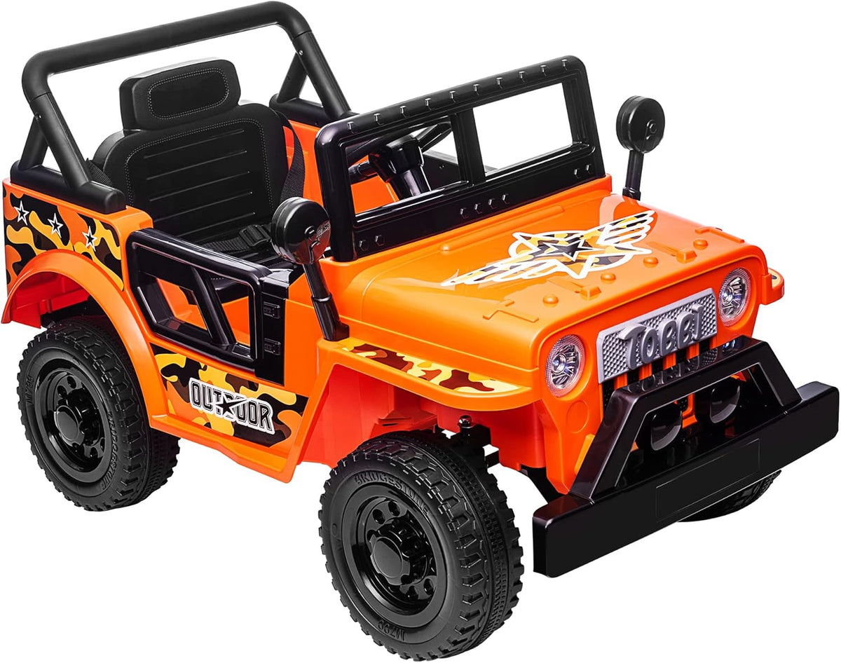 Purple and Black 12V Kids Ride On Truck Car with LED Lights I418876