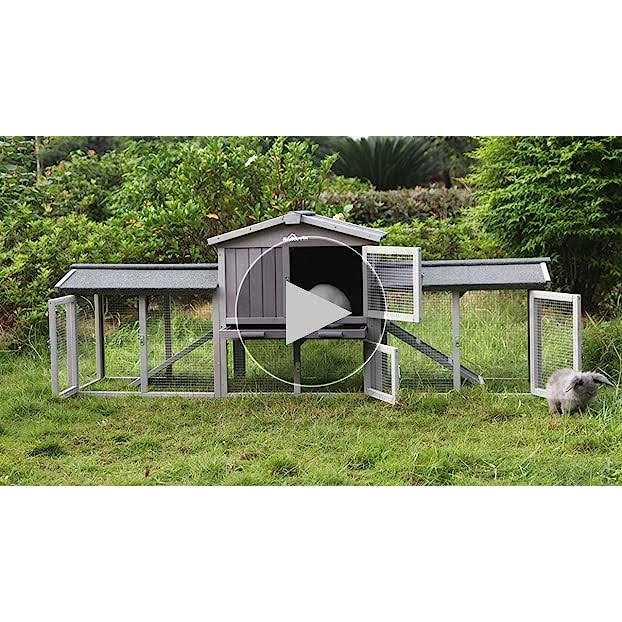 Large Outdoor Rabbit Hutch Chicken Coop T563417