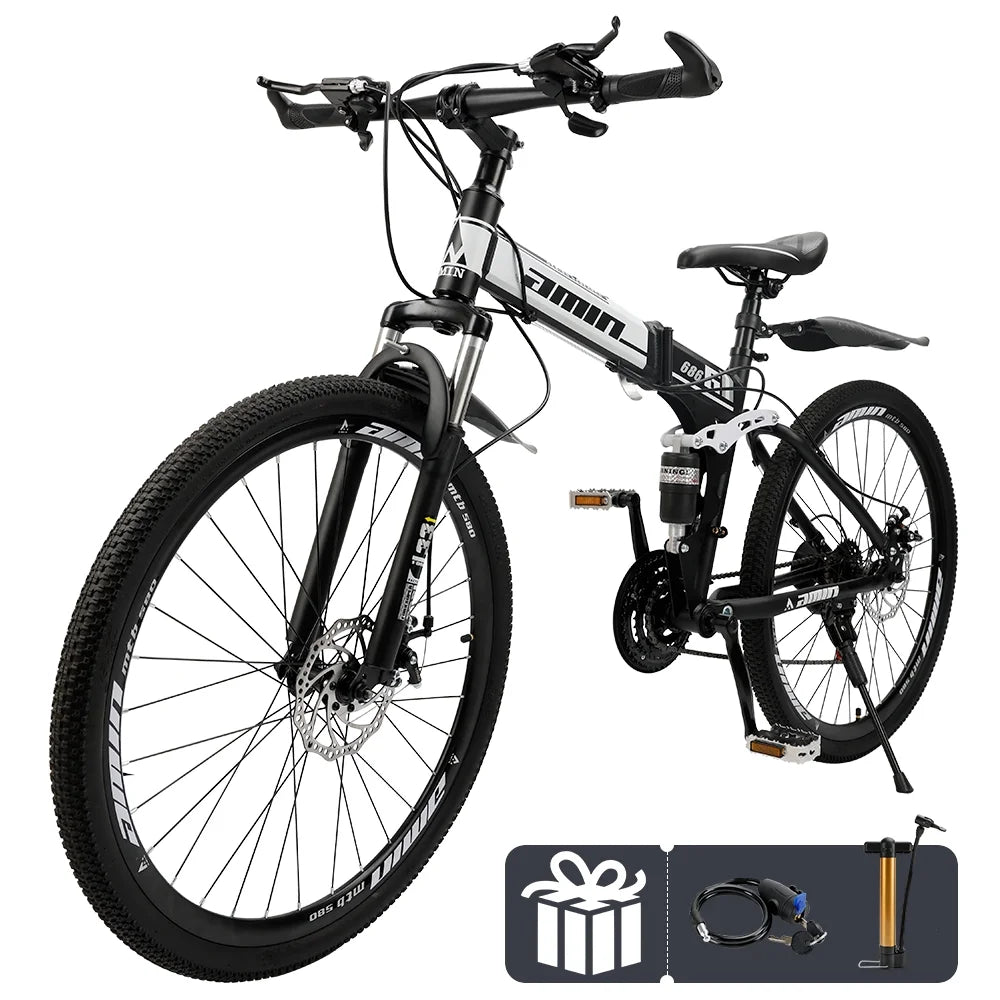 Full Suspension 21 Speed 26 Inch Dual Disc Brake Mountain Bike U9012