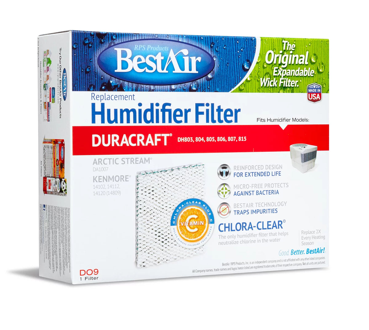 Humidifier Replacement Wick Filter 8.6" x 7" x 2.4" J54165