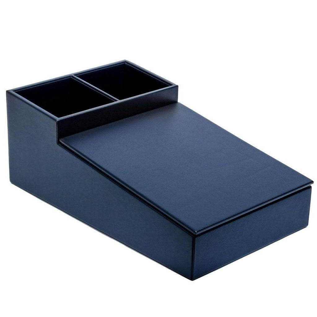 Navy Blue Leatherette Coffee Condiment Organizer O73578