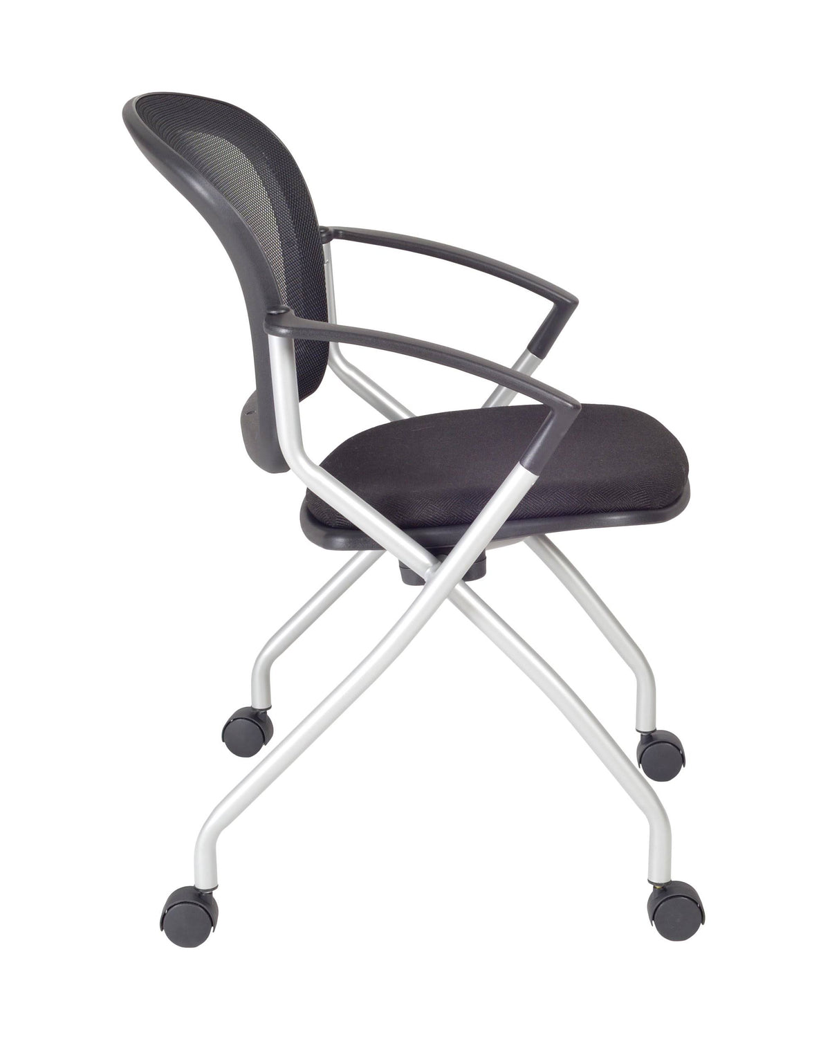 66 x 24 in. Grey Training Table and 2 Black Chairs W34355