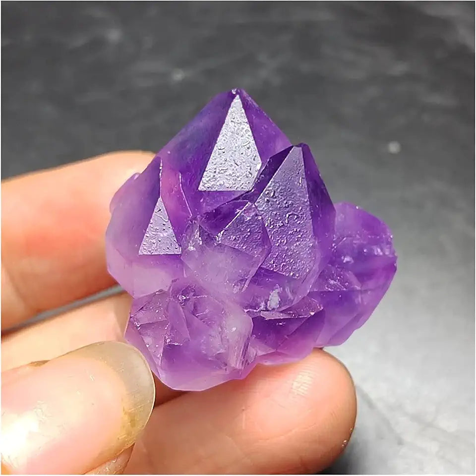 5pcs Flower Shape Natural Irregular Hexagonal Amethyst Specimen F32599