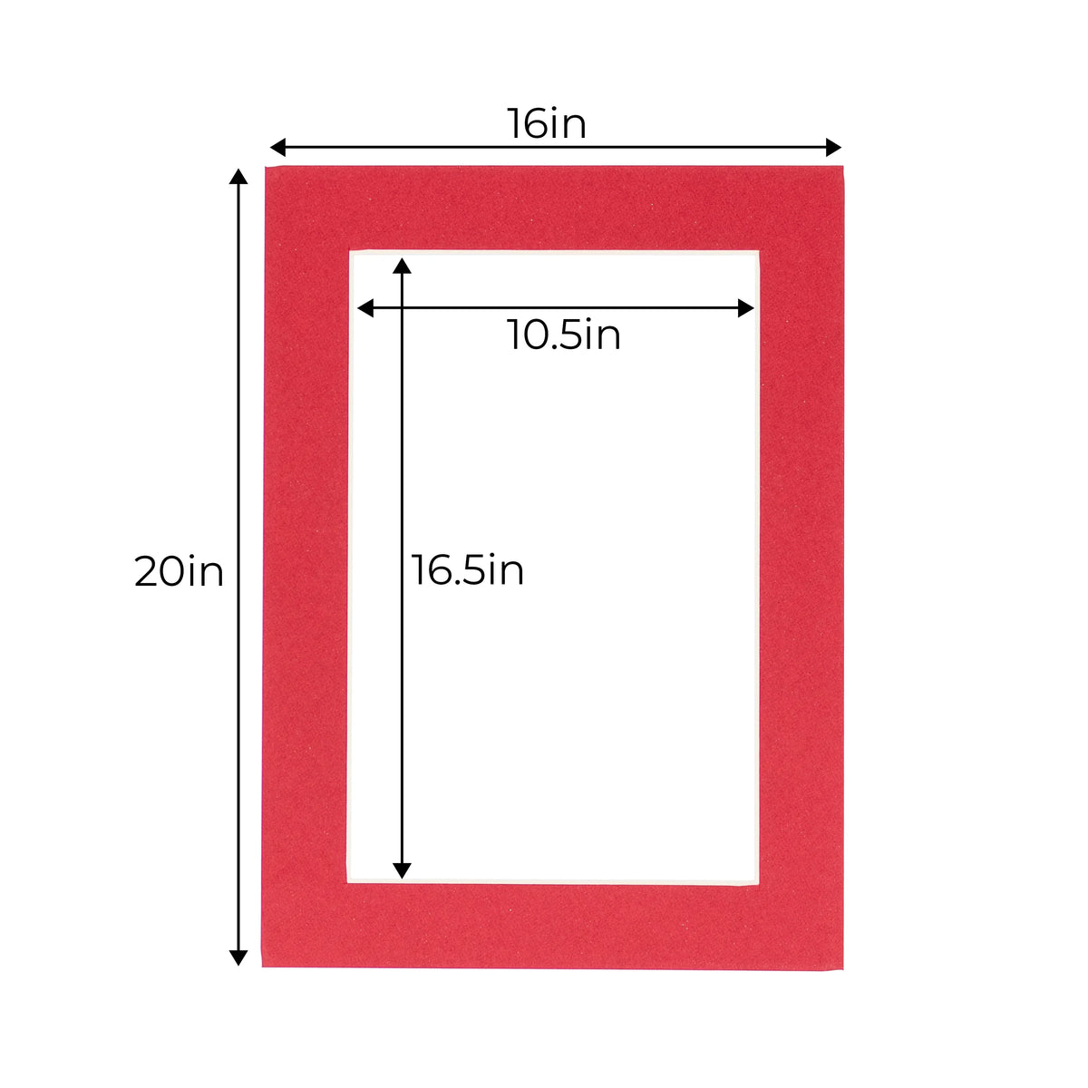 Acid Free 16x20 Picture Frame Mats with White Core Bevel Cut T971565