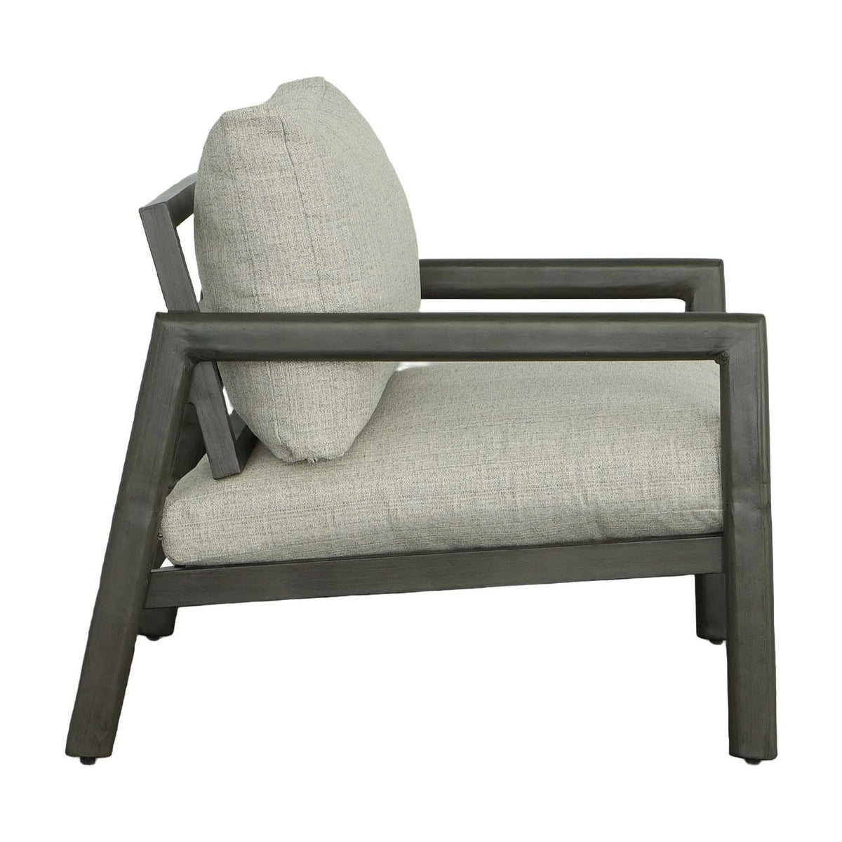 Aluminum Outdoor Lounge Chair in Gray P638