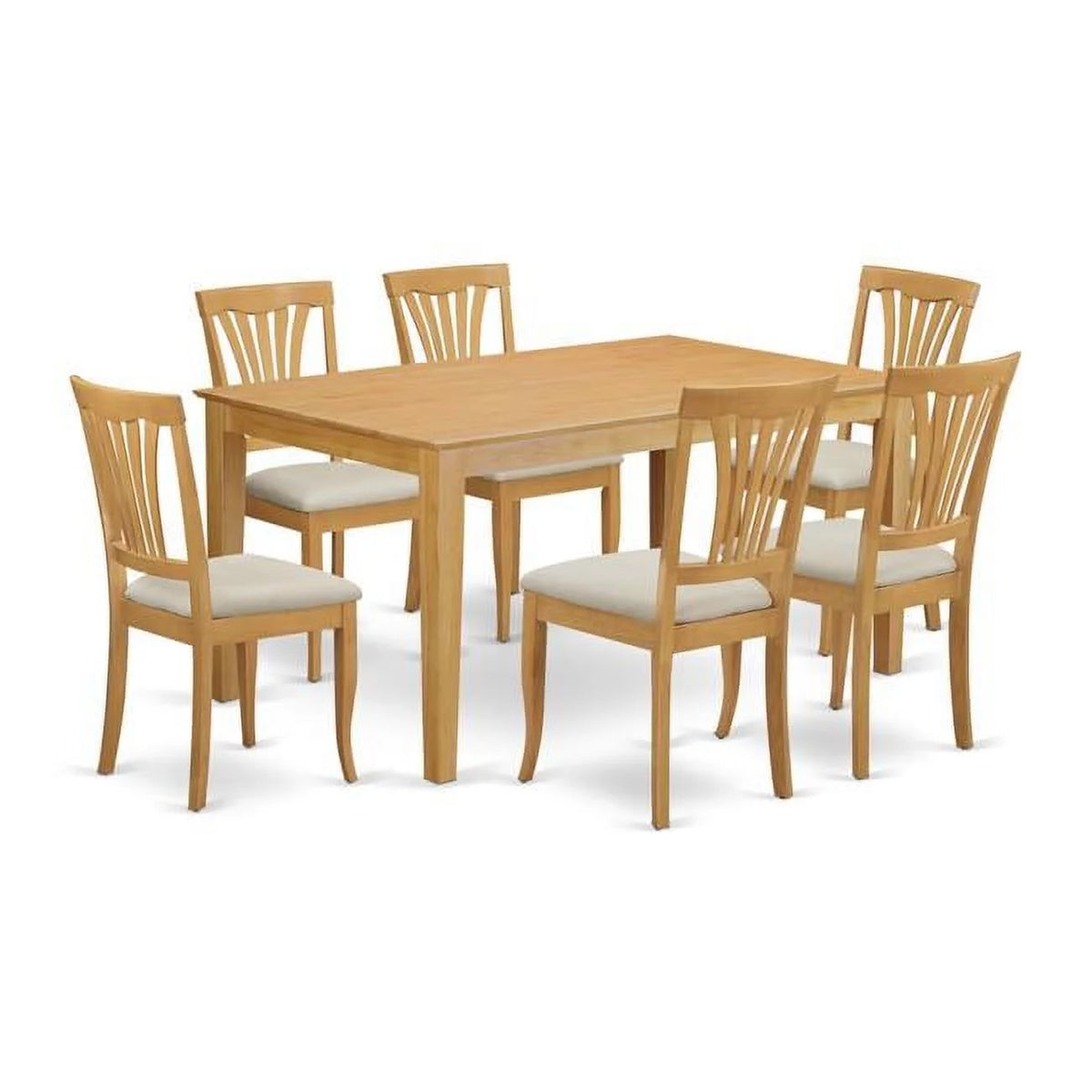 Oak Dinette Table & 6 Chairs D75486