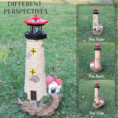 17.1" Solar Lighthouse with Rotating Beacon T493