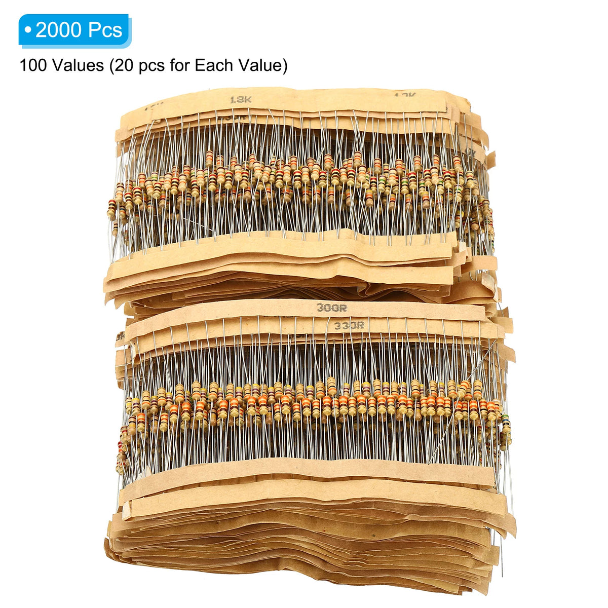 1/4W 5% Carbon Film Resistor Assortment 2000 Pack R353895