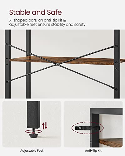 6-Tier Bookshelf with Steel Frame Q54871