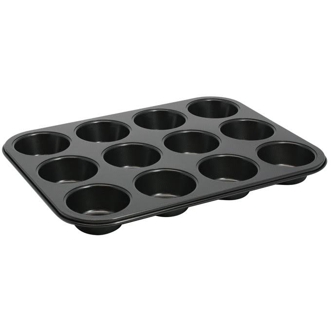 12 Cup Non Stick Carbon Steel Muffin Pan, 12 Packs J11575