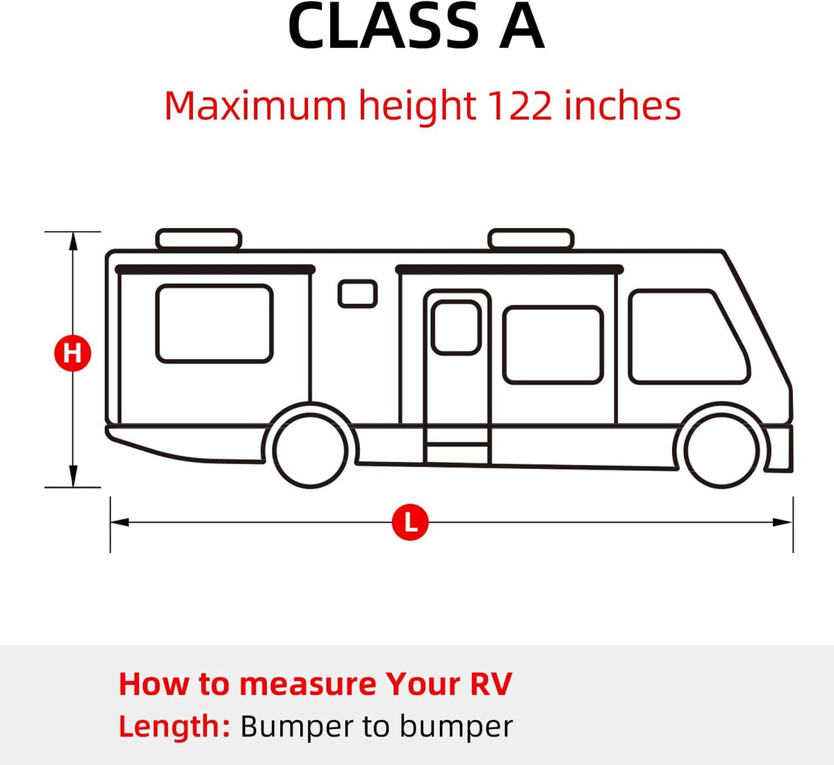 Grey 3 Layers Polypro RV Cover for 31-34Ft Motorhome H8239