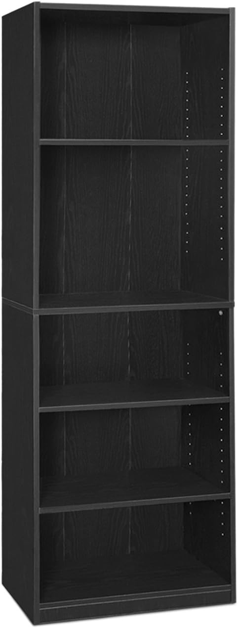 5-Shelf Bookcase Black H42314