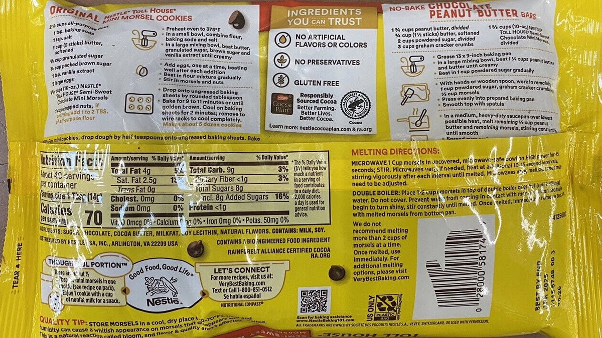 Semi Sweet Mini Chocolate Chips 20 oz 2 Pack Q93235