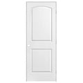30 in. x 80 in. Roman 2-Panel Round Top Left-Handed Hollow-Core Smooth Primed Composite Single Prehung Interior Door C11364
